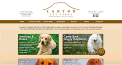 Desktop Screenshot of canyonpetlodge.com